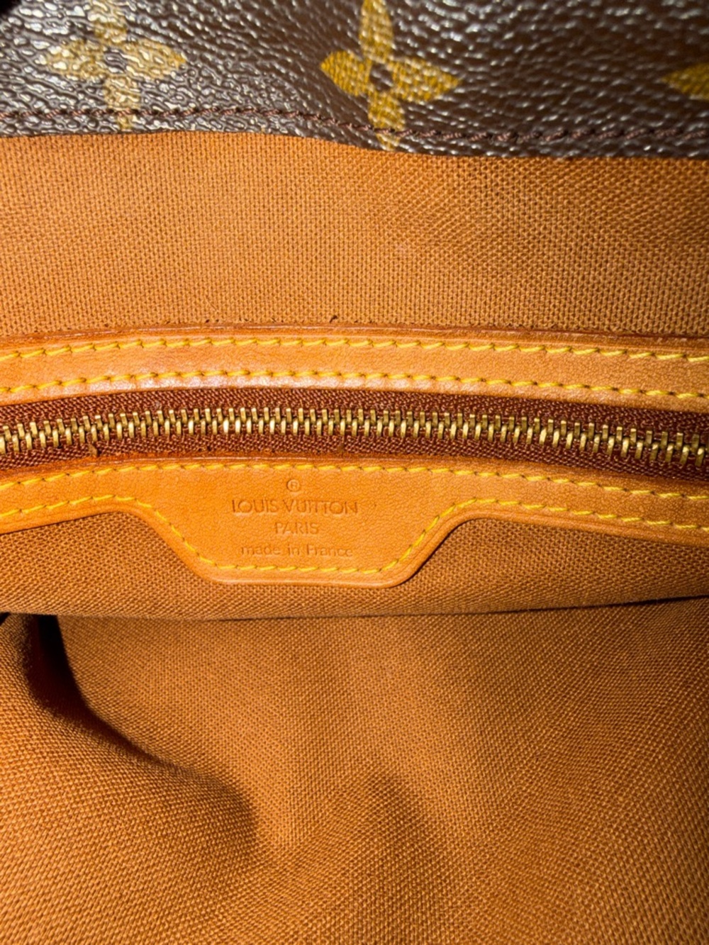 Louis Vuitton Monogram Canvas Tote in Brown with Tan Straps - Picture 10 of 11